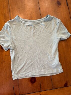 Zara Mint Short Sleeve Crop Top